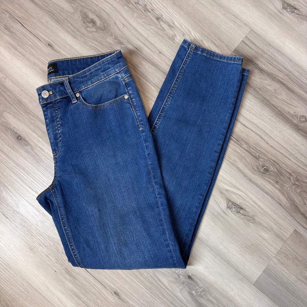 Talbots Slim Ankle Jeans Womens 4 Blue Stretch Mid Rise Straight Denim - Picture 3 of 12